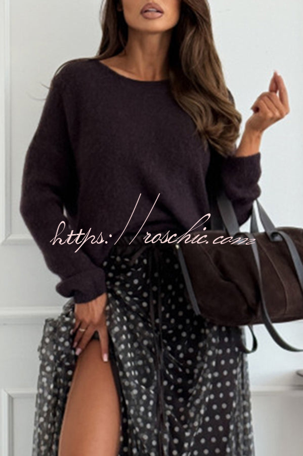 Timeless Treasures Knit Crew Neck Long Sleeve Relaxed Sweater
